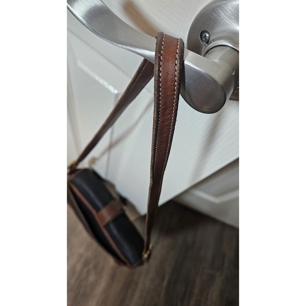 Dooney & Bourke Vintage Equestrian Shoulder Bag AWL Black & Brown 80s-90s - Picture 12 of 12